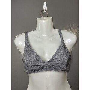 GapBody Bralette Bra Womens Medium Gray Jersey Wireless Adjustable Straps